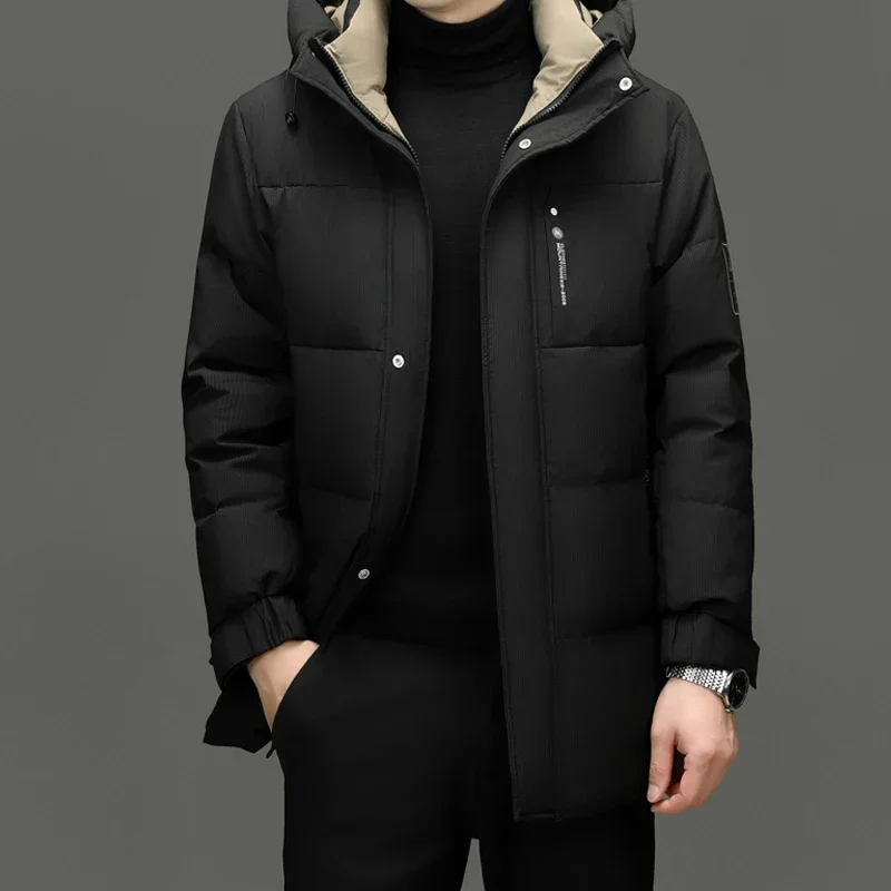thumbnail image 1 of Chaqueta de plumón para hombre, cálida chaqueta de plumón de invierno para hombre, ropa de diseñador, chaquetas con relleno de plumón de pato para hombre, abrigo para hombre, saco informal para hombre, 1 of 5