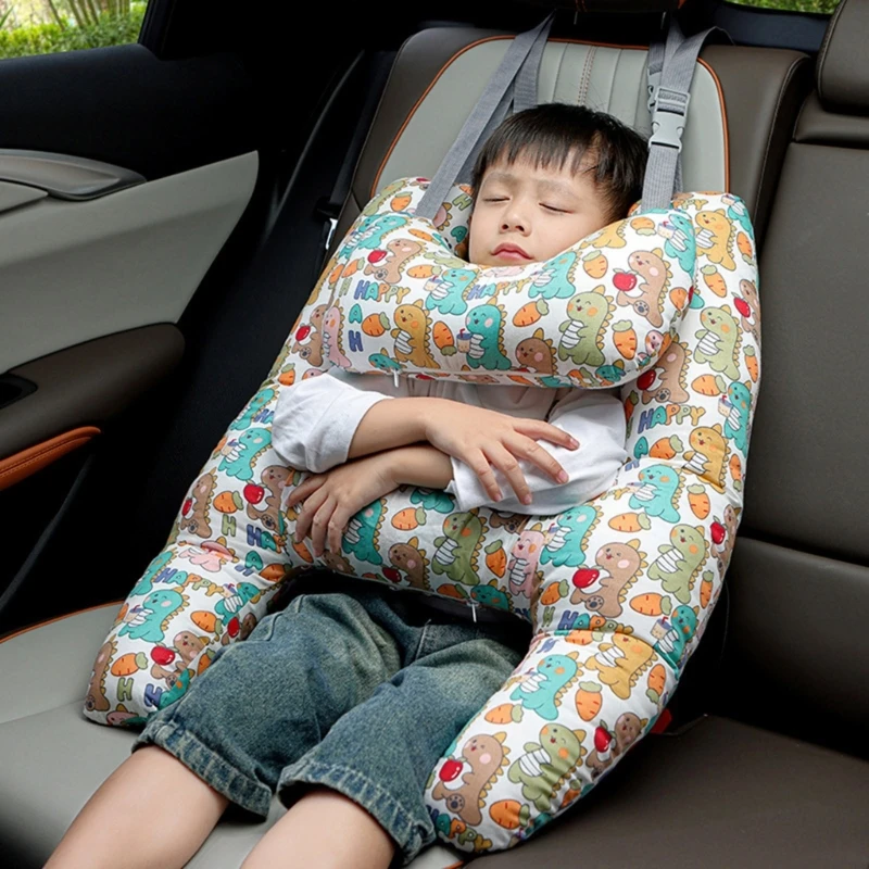 Headrest Safety Pillow Cushion H-Shape Car Back Seats Travel Pillow for Kid