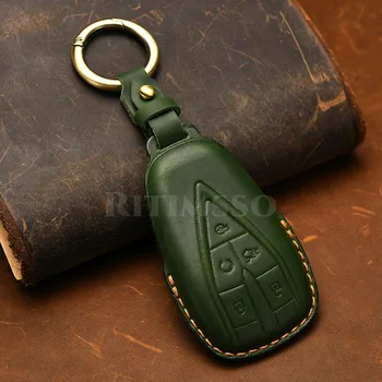 Custodia per chiave auto in pelle retrò per Changan CS35 Plus CS55 Plus CS75 Plus 2019 2020 accessori per guscio chiave a distanza - Custodia per chiave auto in pelle retr per Changan CS35 Plus CS55 Plus CS75 Plus