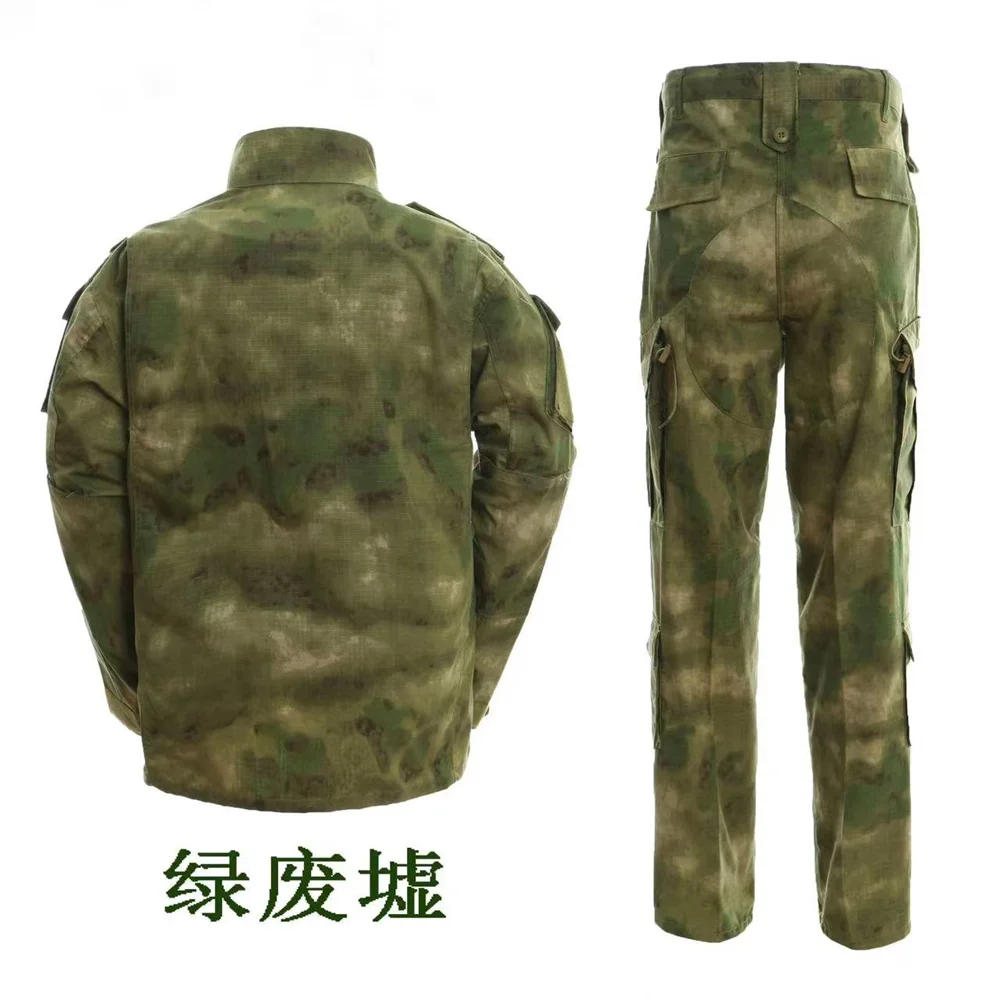 Tactical Tom ACU Green Ruins Color FG Training Tactics Outdoor Combat Hunting Frog Skin Battle Frog Robe Long Sleeve+Pants