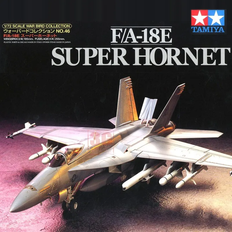 

Tamiya 60746 1/72 F/A-18E Super Hornet Fighter Plastic Toys Assembly Model Building Kits For Military Hobby DIY