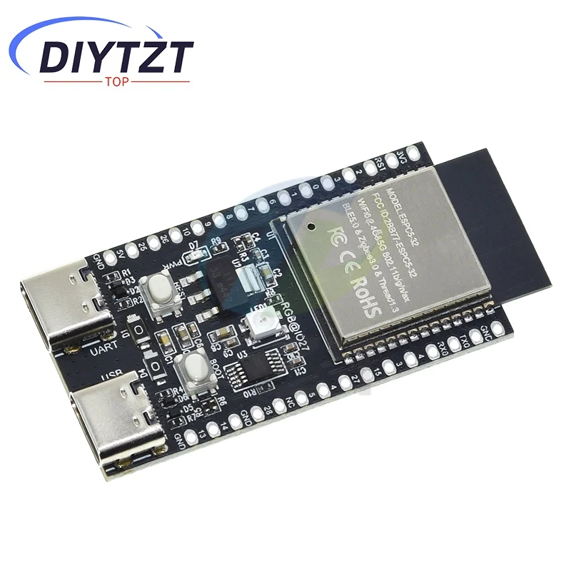 1/3PCS ESP32-C5-DevKitC-1 개발 보드 N4R2(듀얼 밴드 2.4G/5G WiFi+블루투스 ESP32-C5-1 모듈 포함)