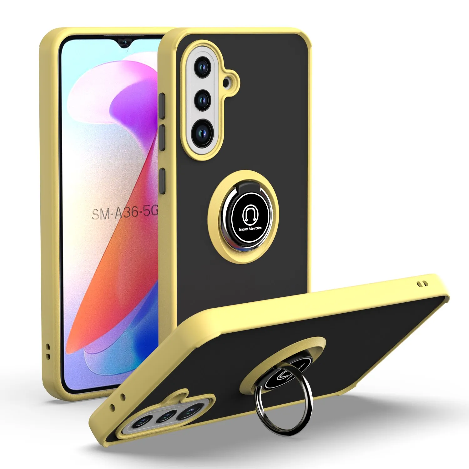 Magnetic Ring Stand Holder Shockproof Phone Case with Enhanced Protection