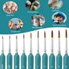 11pcs Miniature Paint Brushes Art Painting Brushes Weasel Hair Paint Brush Gouache Watercolor Oil Paints Hand Painted New 2