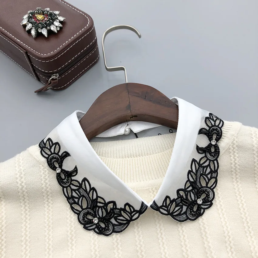 

Women Necklace Fake Collar for Women Shirt Detachable Collar Removable Neckwear for Sweater Blouse Tops False Collar Fuax Cols