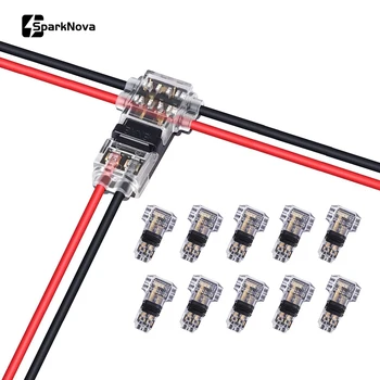 5/10PCS T Tap 2 ขา T2 Quick Splice Connector ไม่มีบัดกรีไม่มี Peel สายไฟ Terminal ปลั๊กไฟฟ้าอัตโนมัติช่างไม้สําหรับรถบรรทุก 1