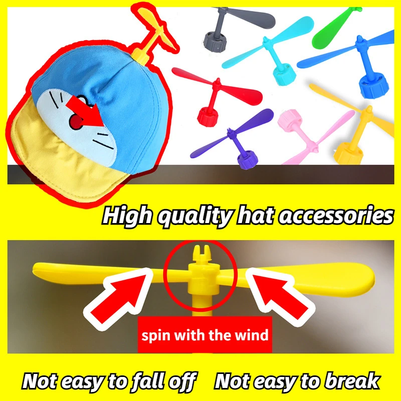 20 Pcs Doraemon Plastic Propeller Decorative Accessories Cute Anime