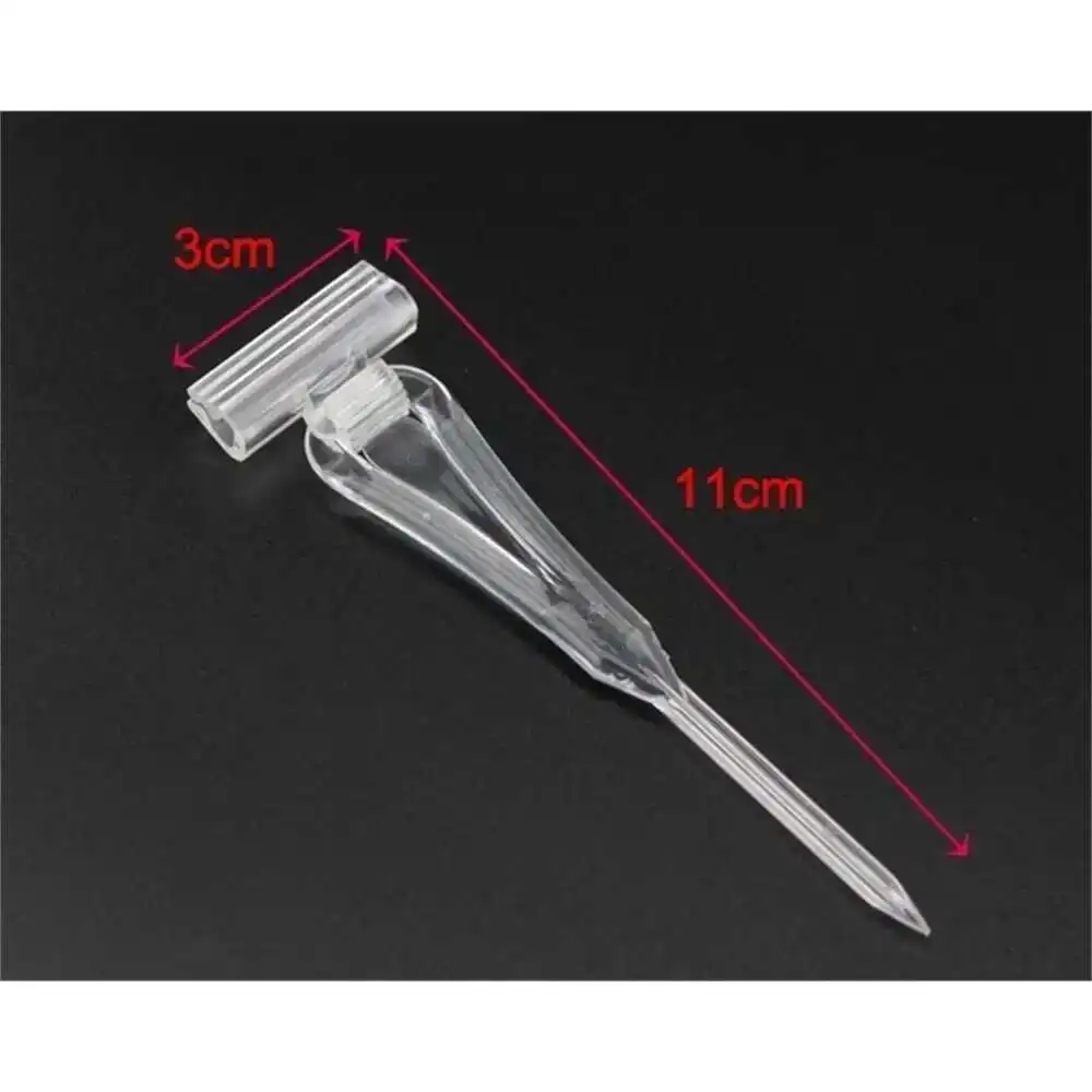 Sea Food Card Spike Adjustable, Plastic Pricing Needle Label Sign Card Ratchet Price Tag Holder Cake Ticket Pin Ice Spear
