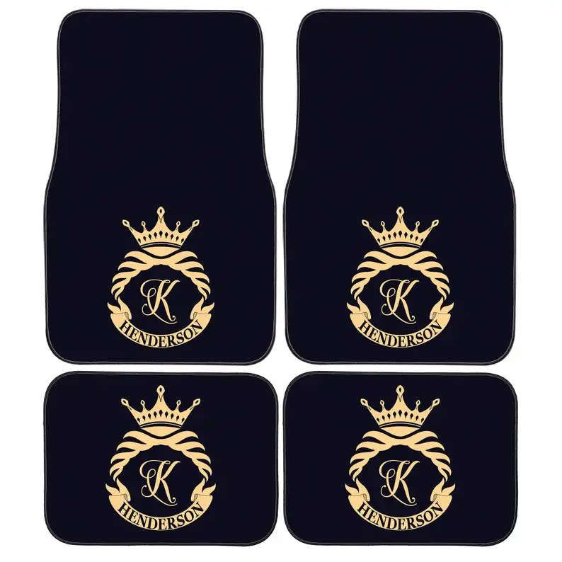 

Personalised Custom Initial and Name Monogram Car Mats, Perfect Christmas Gift for Him or Her