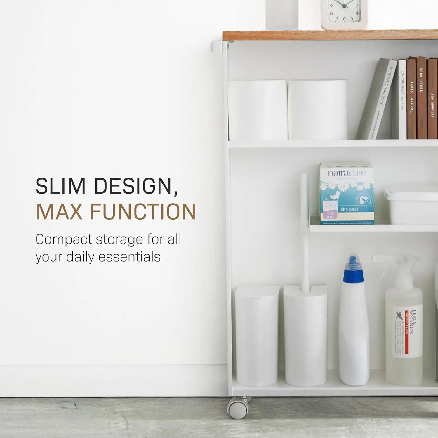 Slim Rolling Bathroom Storage Cart 2