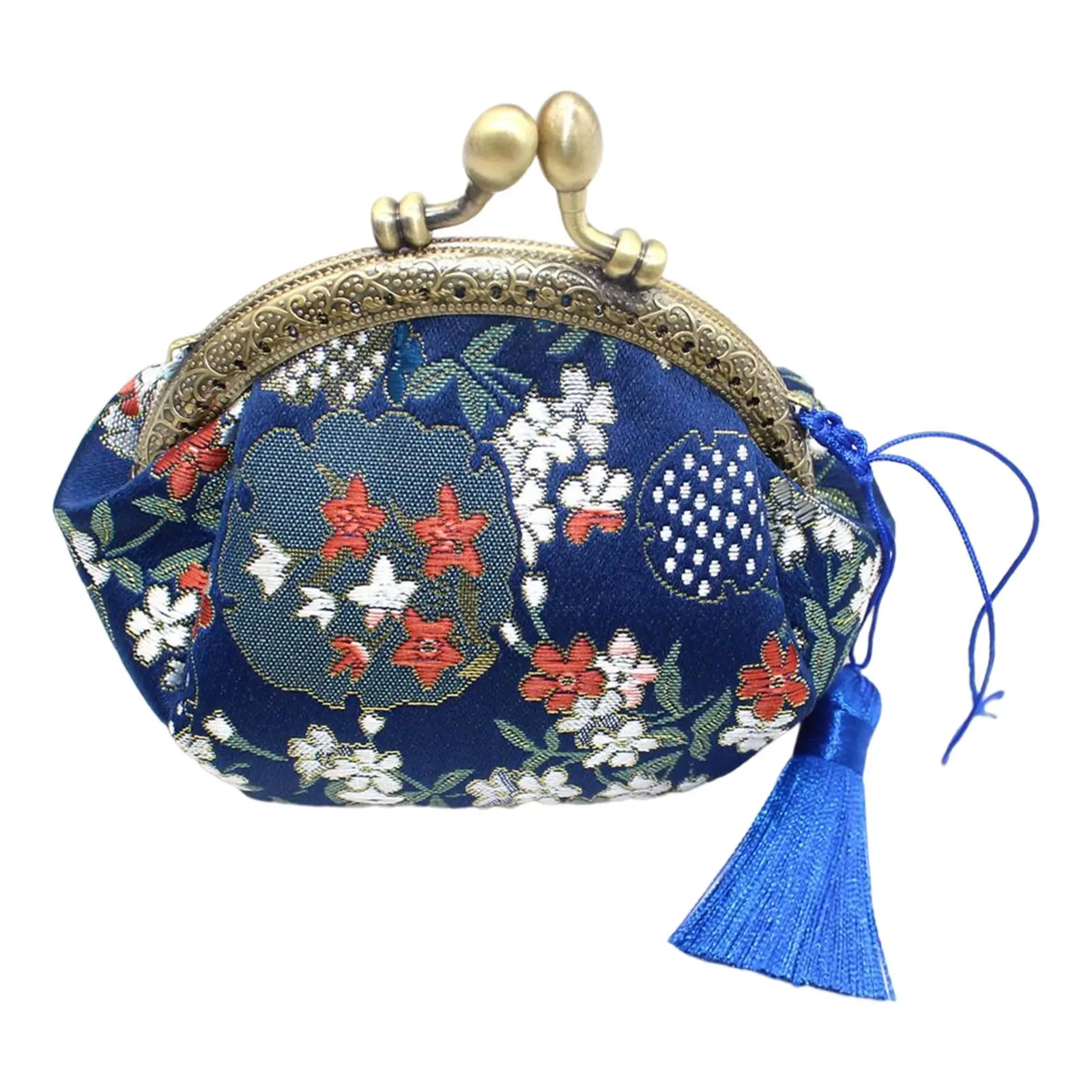 Small Coin Purse Kiss Lock Floral Change Holder Fashion Exquisite Wallet Handmade Embossed for Women Trinkets Storage Cash Gift