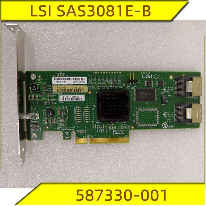 LSI SAS3081E-R 8-Port 3GB/s PCI-E Dual-Port SAS SATA Internal RAID Controller