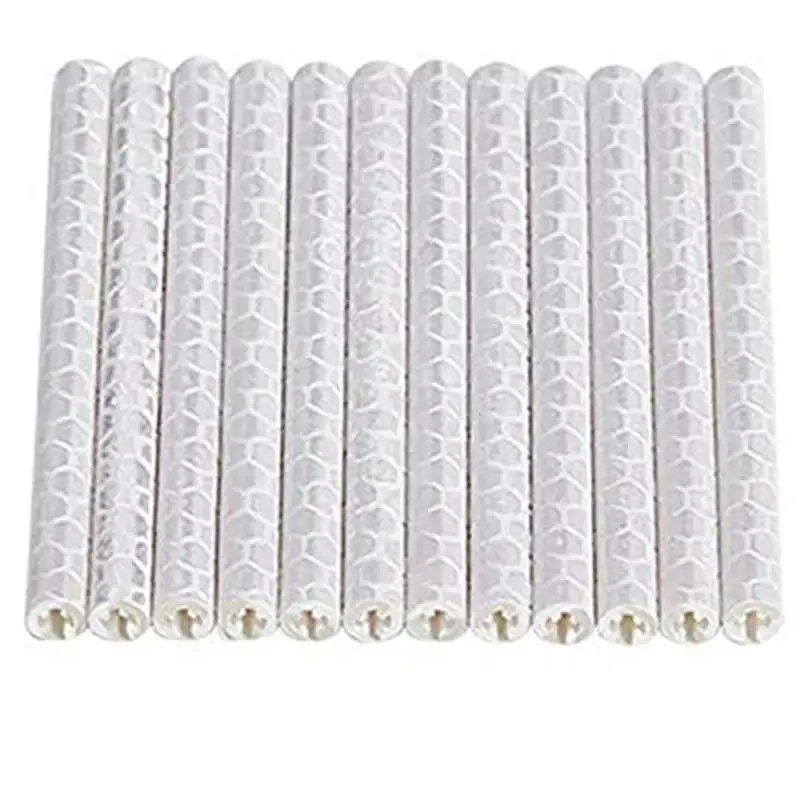 12/24/48PCS Bicycle Wheel Spokes Reflective Sticker Colorful Tube Warning Safety Light DIY Reflector Reflective Safety Kit 6