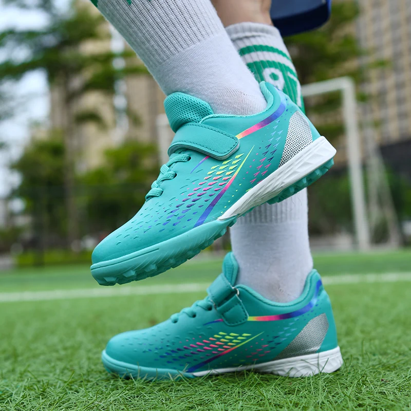 Boys Soccer Cleats Anti Slip Kids Sneakers Fashion Children Football Boots Comfort Youth Turf Shoes Outdoor Hard Court Studs