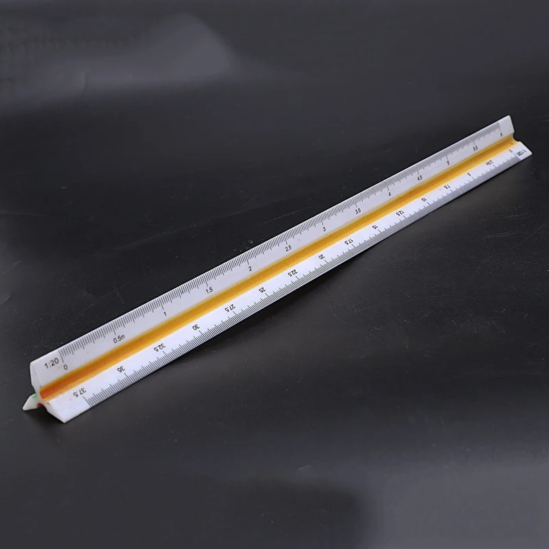 Plastic Triangular Scale Ruler 3 Sides for Architecture Drafting Architect Engineers Technical Measuring Tools