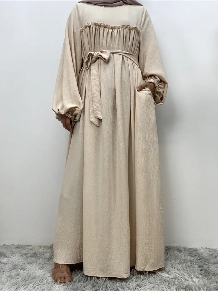 Abaya Muslim Long Dress Women Dubai Clothing Eid Loose Sleeve Islamic Jilbab African Dresses Jalabiya Modesty Kaftan 2023 Robe