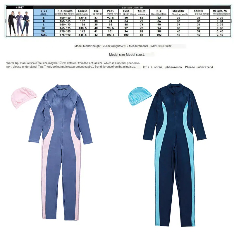Bodysuits for Women Bathing Pool Swimwear Rashguard UPF50+ Muslim Diving Sea Sports Bathers Girls Ladies Islamic Burquinis S-3XL