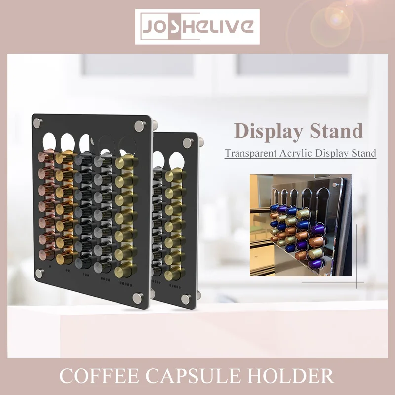 Description Picture 6 of itemPods Coffee Capsule Storage Display Rack Wall-mounted Transparent Coffee Capsule Holder Coffeeware Nespresso Capsule Holder