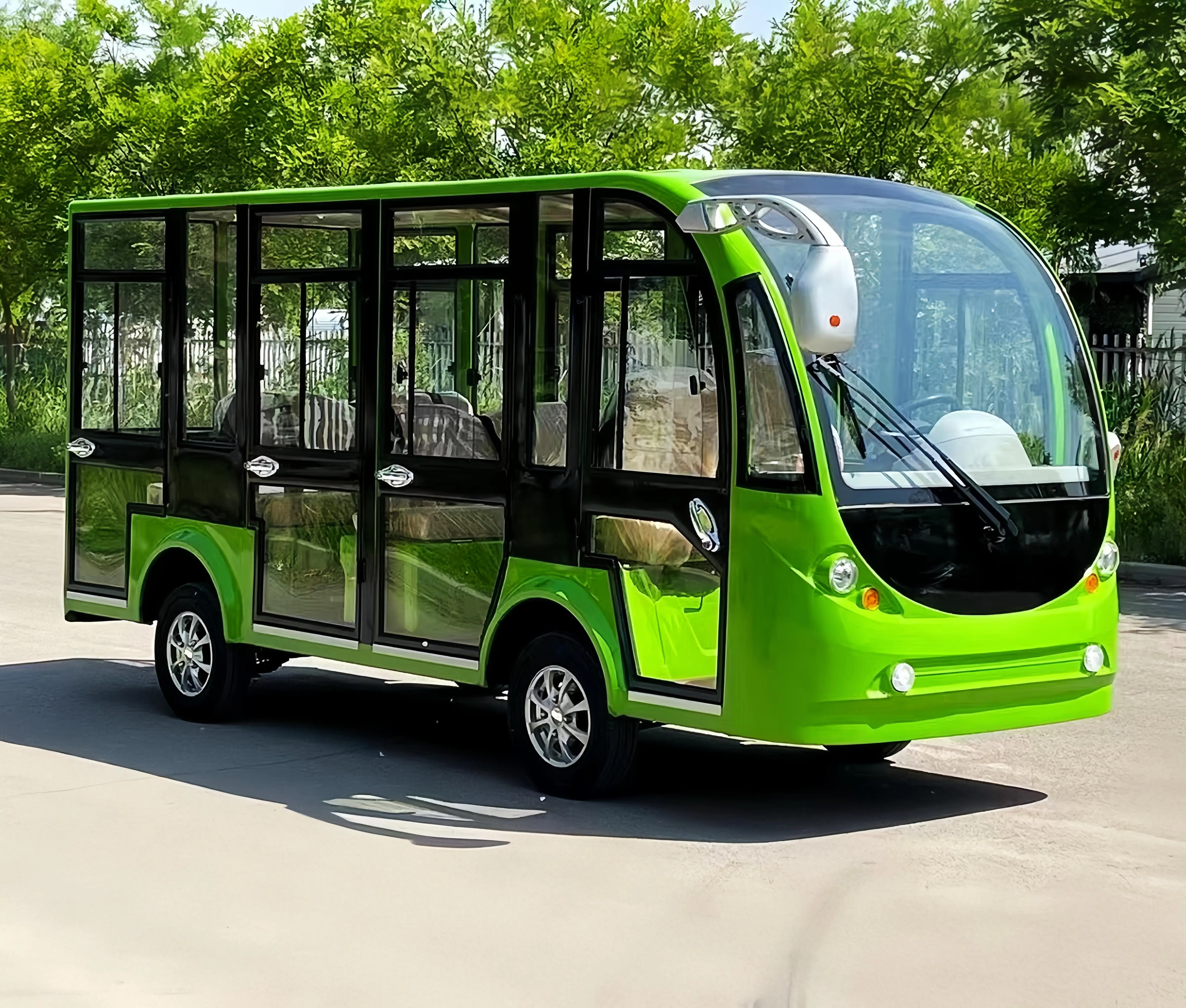 New Design 14 Seats Electric Tourist Shuttle Car Electric Sightseeing ...