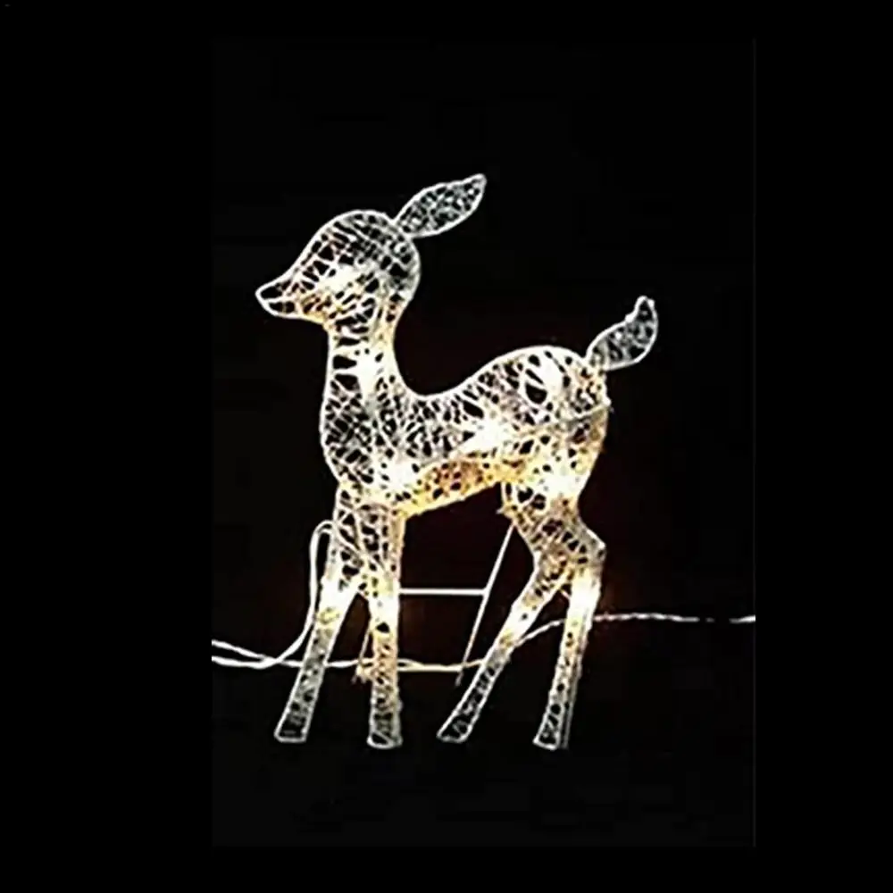 Night Lamp Deer Lighted Christmas Reindeer Solar Light Light Up Decoration For Garden Outdoor Standing Christmas Elk Ornament