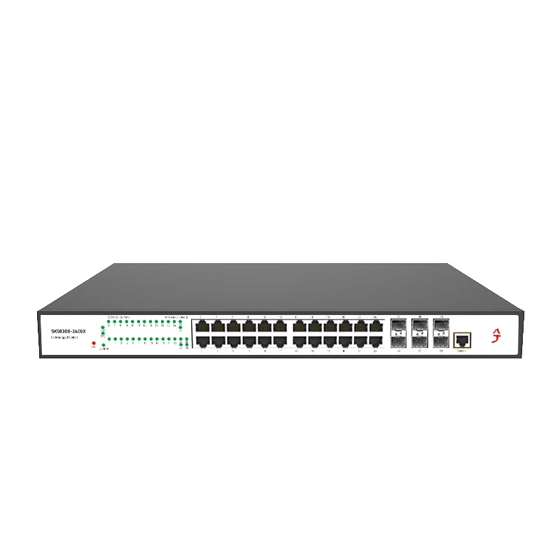 XikeStor 2.5G 10G L3 관리형 24 포트 2.5G RJ45 및 6 포트 10G SFP + 이더넷 지지대 VALN 및 웹/CLI 관리