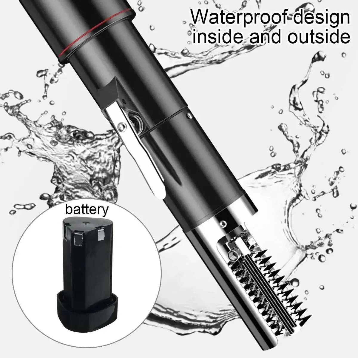 125W7500RMP Portable Cordless Electric Fish Scale Machine Fish Scale Scraper Remover Cleaning Scraper Seafood Tool