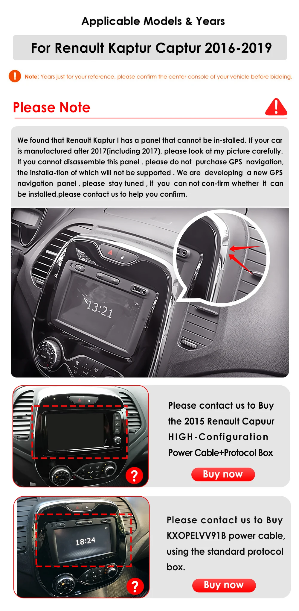 9" Hizpo CarPlay Android Auto Autoradio für Renault Kaptur Captur 2016 - 2019 Snapdragon 6115 4G BT RDS DSP GPS Navi 360 ° CAM – Detail 3