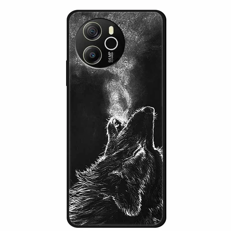 Animal Painted Soft TPU Silicone Back Cover - Fashionable Phone Case