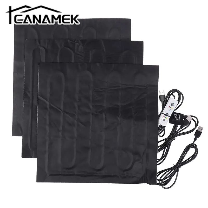 

5V USB Heater Carbon Fiber Electric Heating Pad Jacket Soft Cushion Winter Men Vest Heating Clothes Warmer Pads Keep Warm