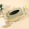 1Pcs high-end gold tissue box, napkin storage box, suitable for kitchens, restaurants, bathrooms, and desks 4