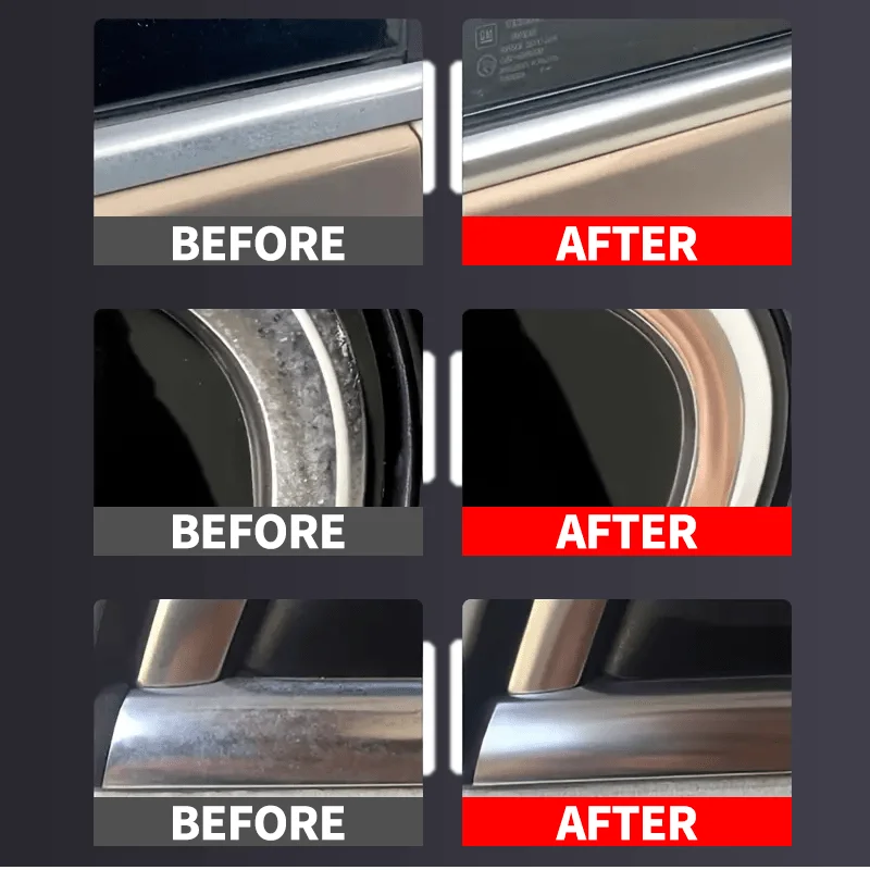 For updating chrome oxide trim and automotive chrome parts repair paste with sponge for polishing and enhancing chrome finish. 5