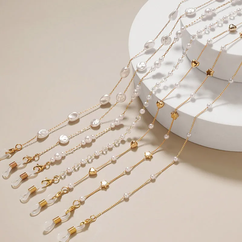Fashion Imitation Pearl Glasses Chain Unisex Mask Chain Strap Holder