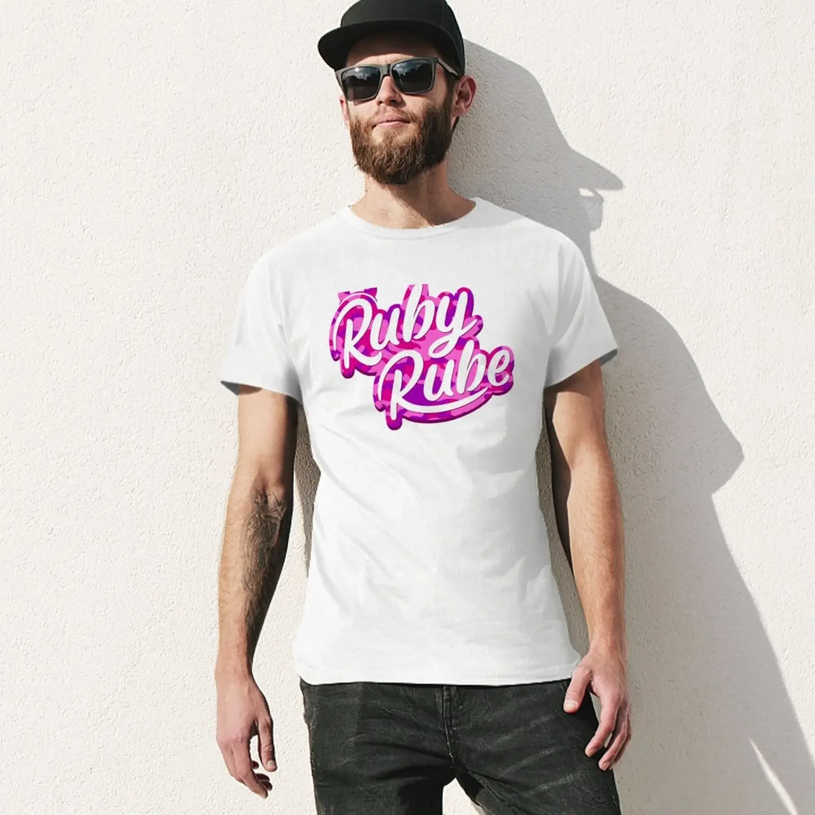 Фото Рубин Rube Merch Рубин Rube Камуфляжный логотип футболка на заказ летние топы графика Мужские Простые футболки №3
