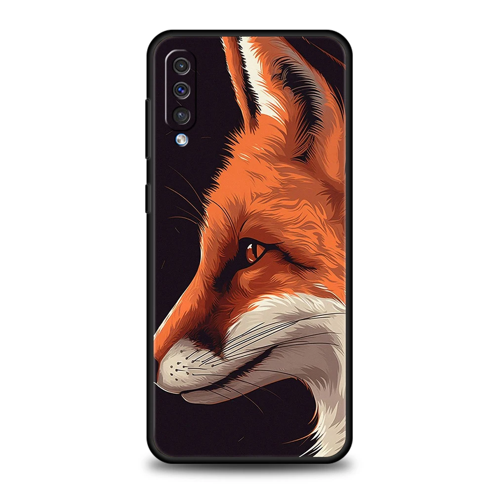 Handyhülle für Samsung Galaxy A16/A34/A24/A22/A12/A54/A52/A02/A03/A06/A70/A50/A10/A20/5G, weiche TPU-Hülle, niedliche Red Fox Capas-Tas-Taschen – Detail 4