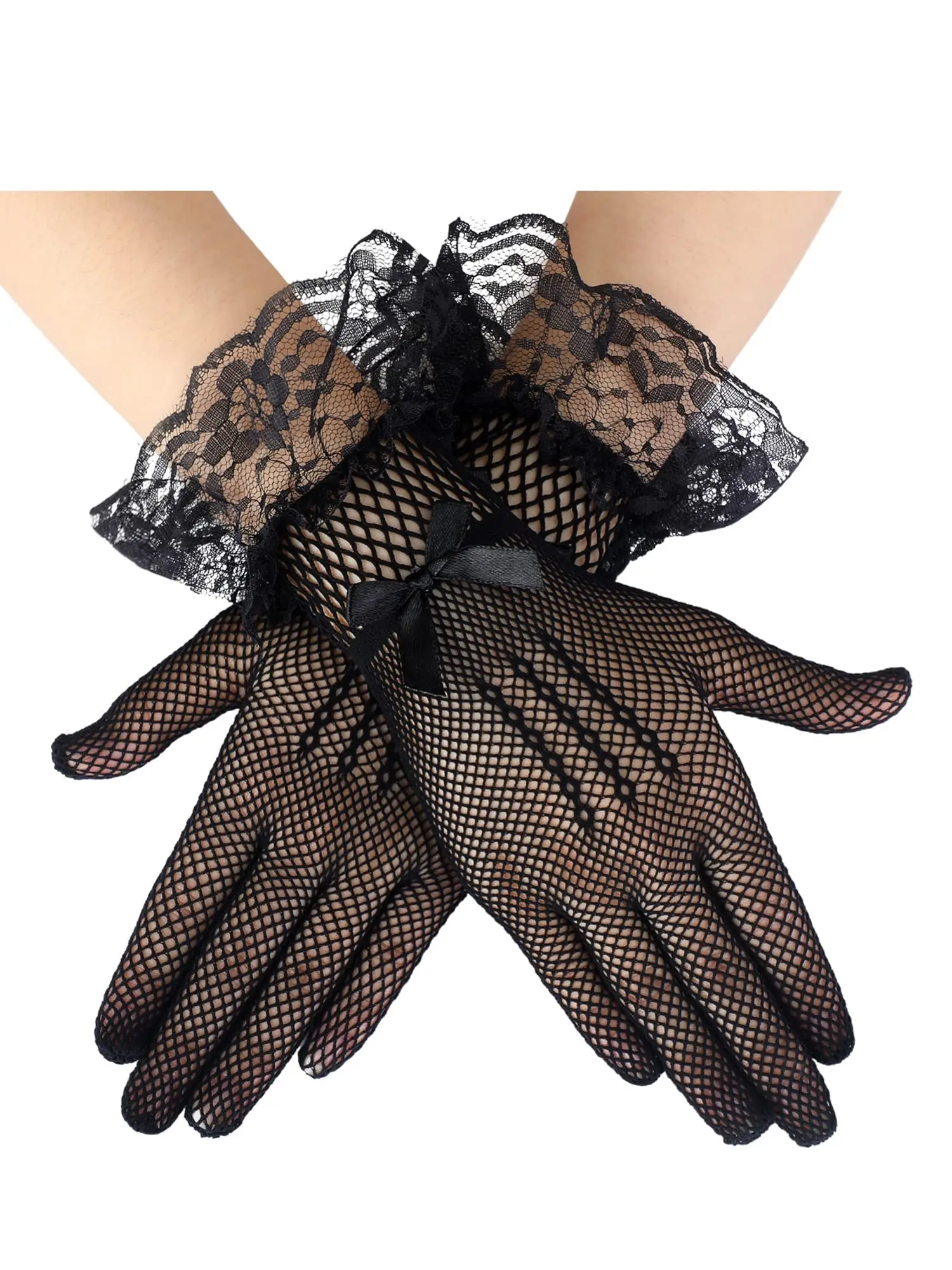 

Women Lace Gloves Tea Party Lace Gloves Women Novelty Gloves for Valentine's Day Wedding Party Cosplay Accessories