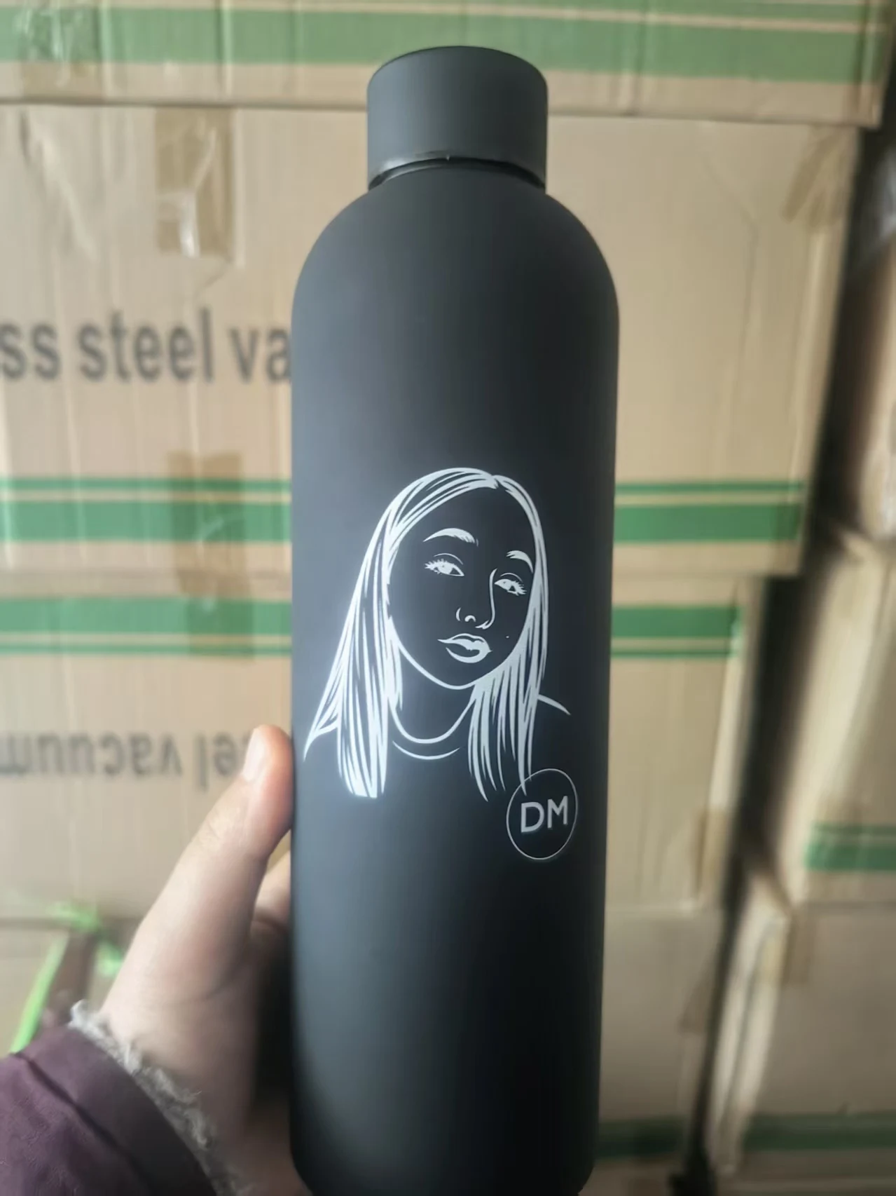Custom Logo Thermos Large Vacuum Flask Stainless Steel Portable 500ml ...
