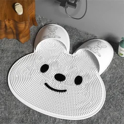 Deluxe Multi - Function Non - Slip Bath Mat with Massage, Exfoliation, and Scrubbing Features for Ultimate Comfort and Hygiene (WHITE)