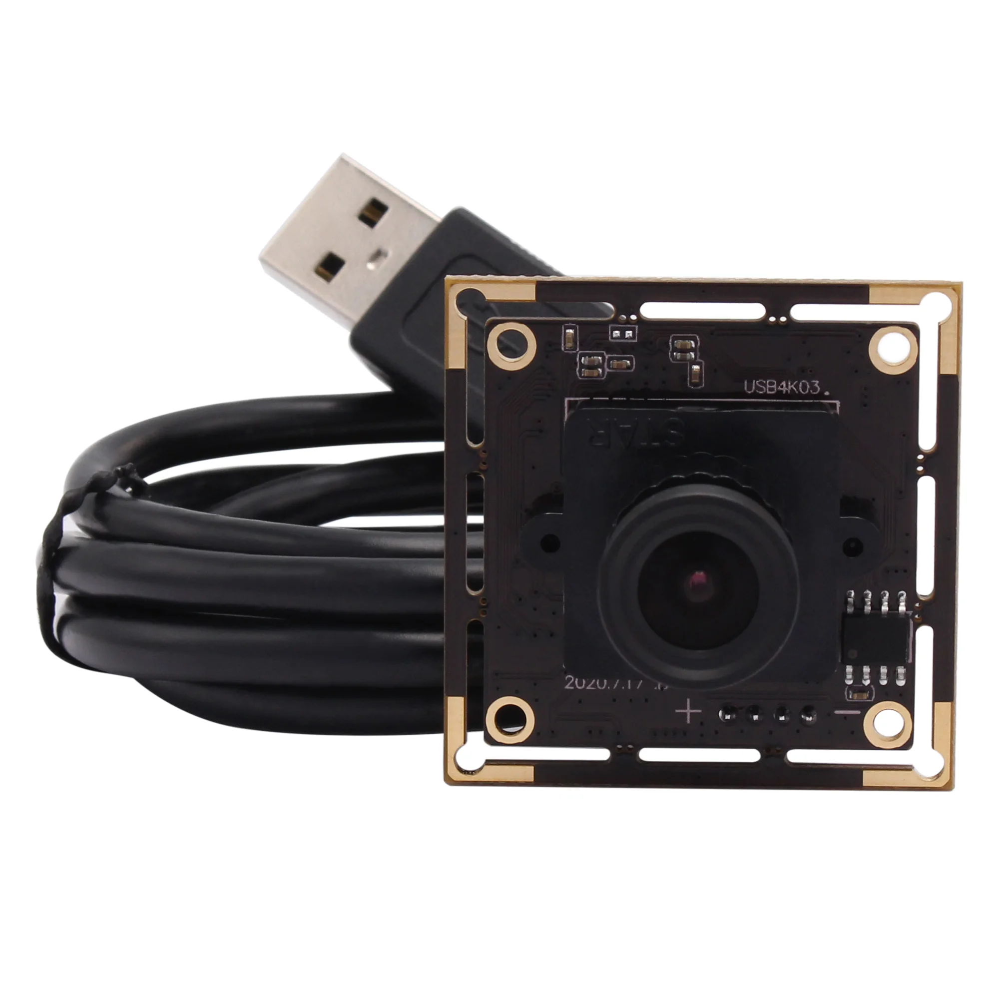 

ELP 4K IMX415 MJPEG 30fps High Frame Rate Webcam Industrial Robotic Machine Vision USB Camera Module for PCB Inspection