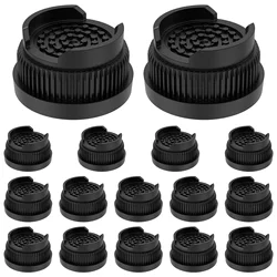 Furniture Riser Set - Heavy Duty Non - Slip Rubber Base for Bed and Table Heightening and Floor Protection (Black 16Pcs)