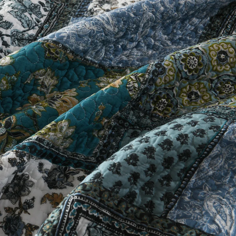 CHAUSUB ������ ��Ÿ�� �ϸ�Ͼ� ��ư ���� �̺� ��Ʈ 3PCS ���� ħ�뺸 ���� �� ������ ���� �̺� ħ�� Coverlet