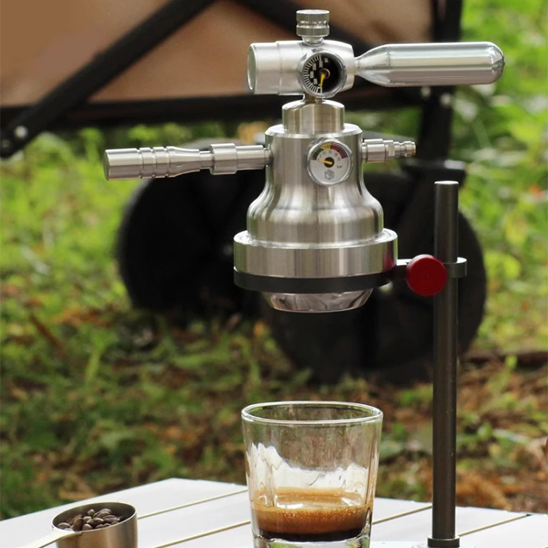 Pneumatic Coffee Maker Camping Portable Espresso Extraction Set No Electricity Detachable 10bar Outdoor Coffee Machine