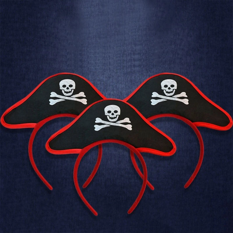

Halloween Pirate Headband Halloween Hair Hoop Hairband Pirate Cosplay Headpiece Day Of Dead Headband Costume
