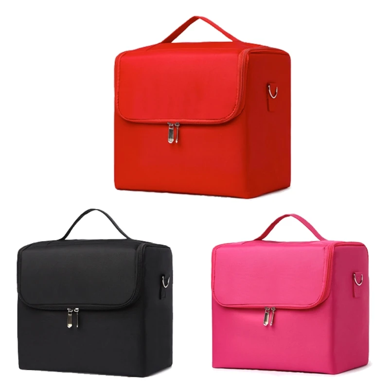 

Makeup Bag Hand-held Large Capacity Multi-layer Manicure Hairdressing Tool Kit Cosmetics Storage for Case Toiletry Bags