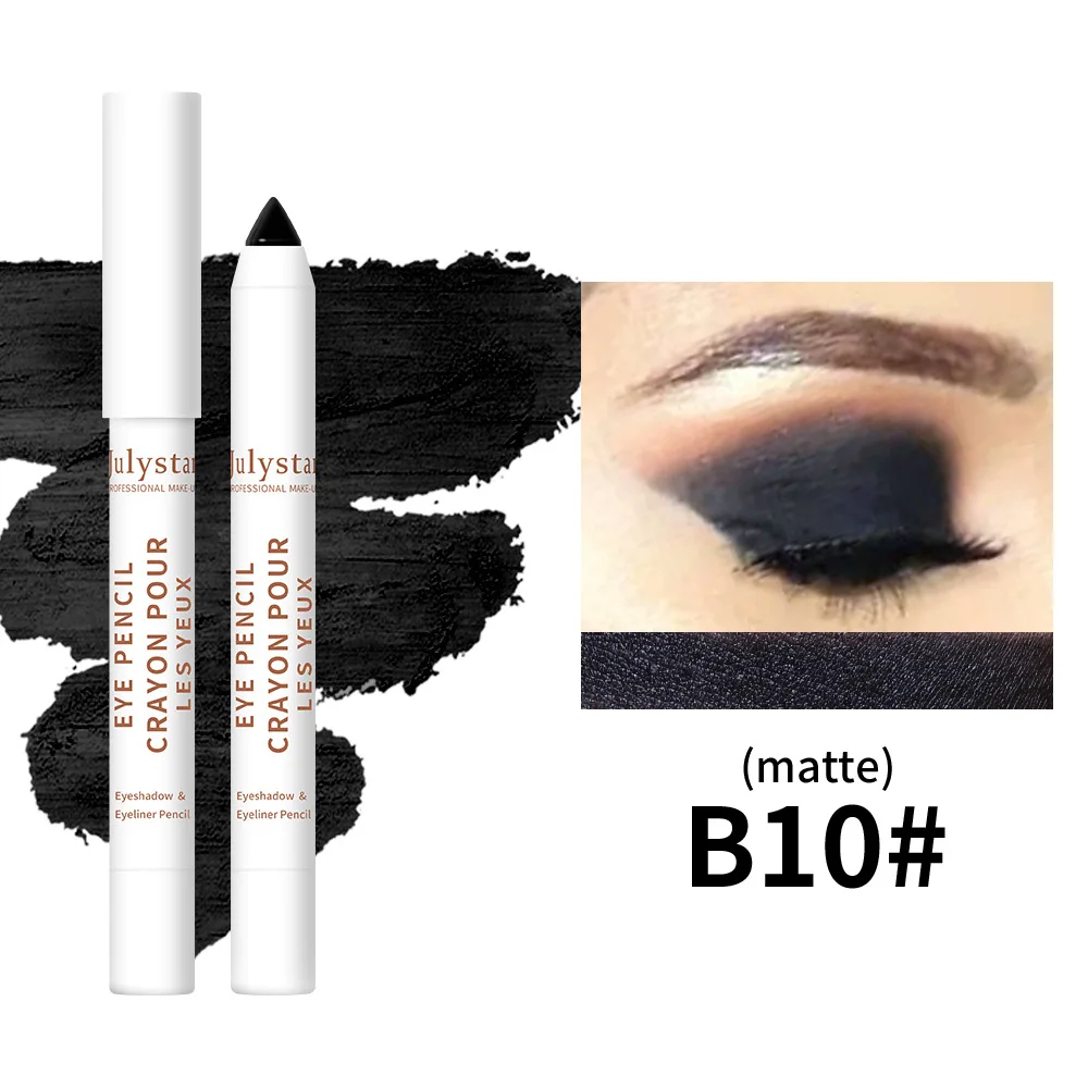 Eye Shadow Black Pearlescent Pencil Stick Lasting Glitter Shimmer Highlighter Pens Waterproof Makeup
