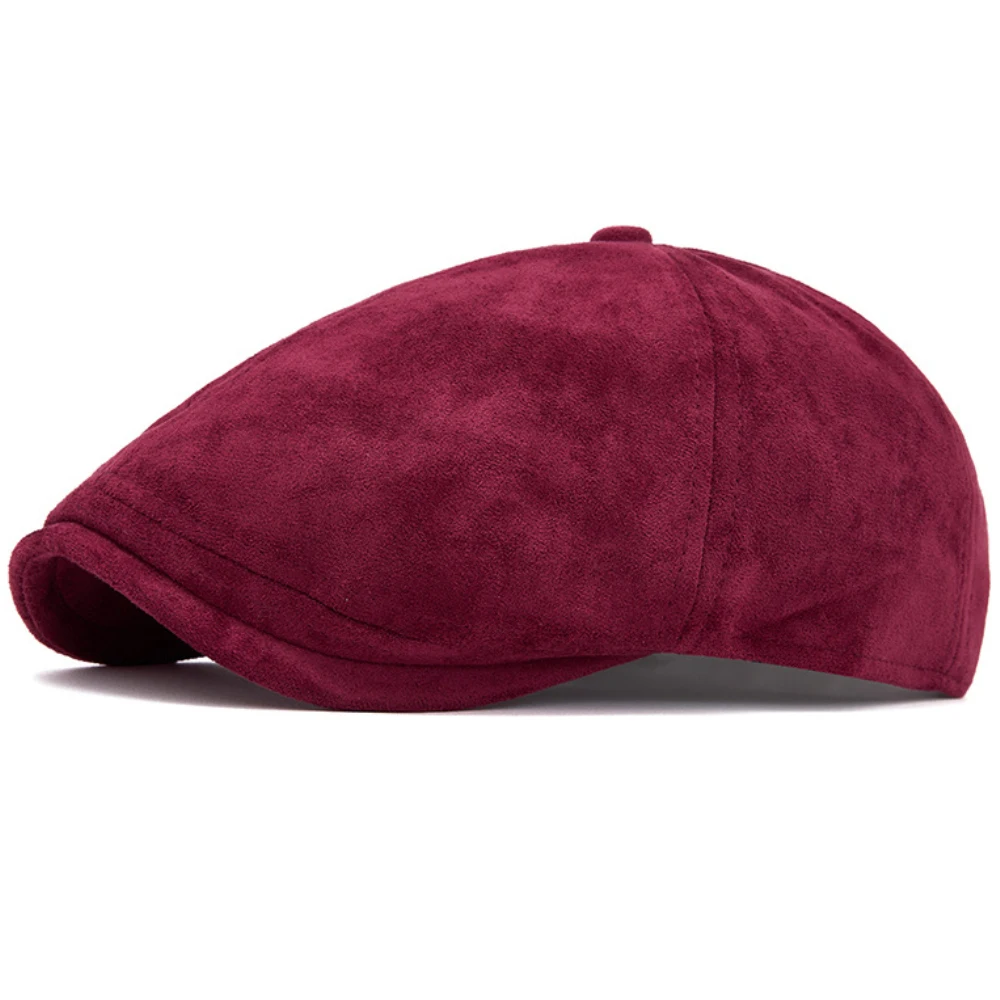 HT4971 Herren Berets Frauen Herbst Winter Hut Vintage Künstler Maler Baskenmütze Hut Männlich Weiblich Ivy Flache Kappe Wildleder Achteckige Baskenmütze Kappen – Detail 16