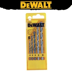 Premium Masonry Twist Drill Bit Set - Wear Resistant, Multifunctional Power Tool Accessory - 5 - Piece (Sizes: 4, 5, 6, 8, 10mm) (DT6952)
