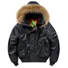 ABOORUN Men's MA1 Bomber Jackets Army Cotton Padded Coats 1