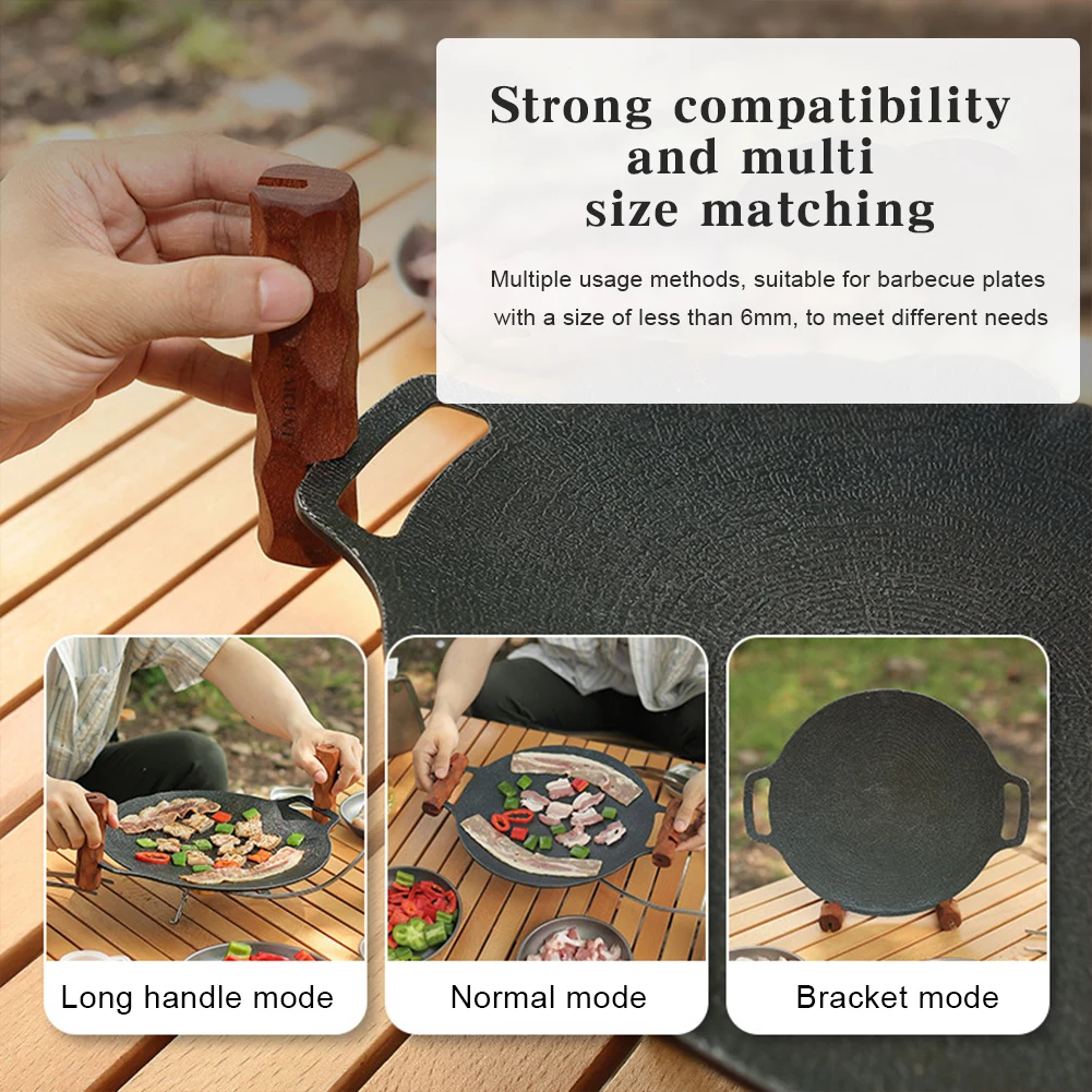 Wooden Heat Resistant Pan Handle Holder for Outdoor Camping