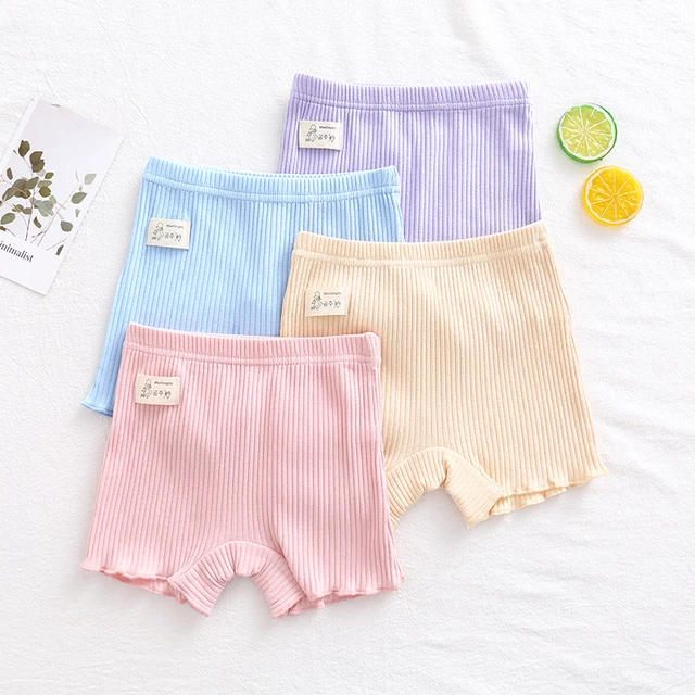 2022 Summer Girls Shorts Candy Color Children Leggings Lace Safety