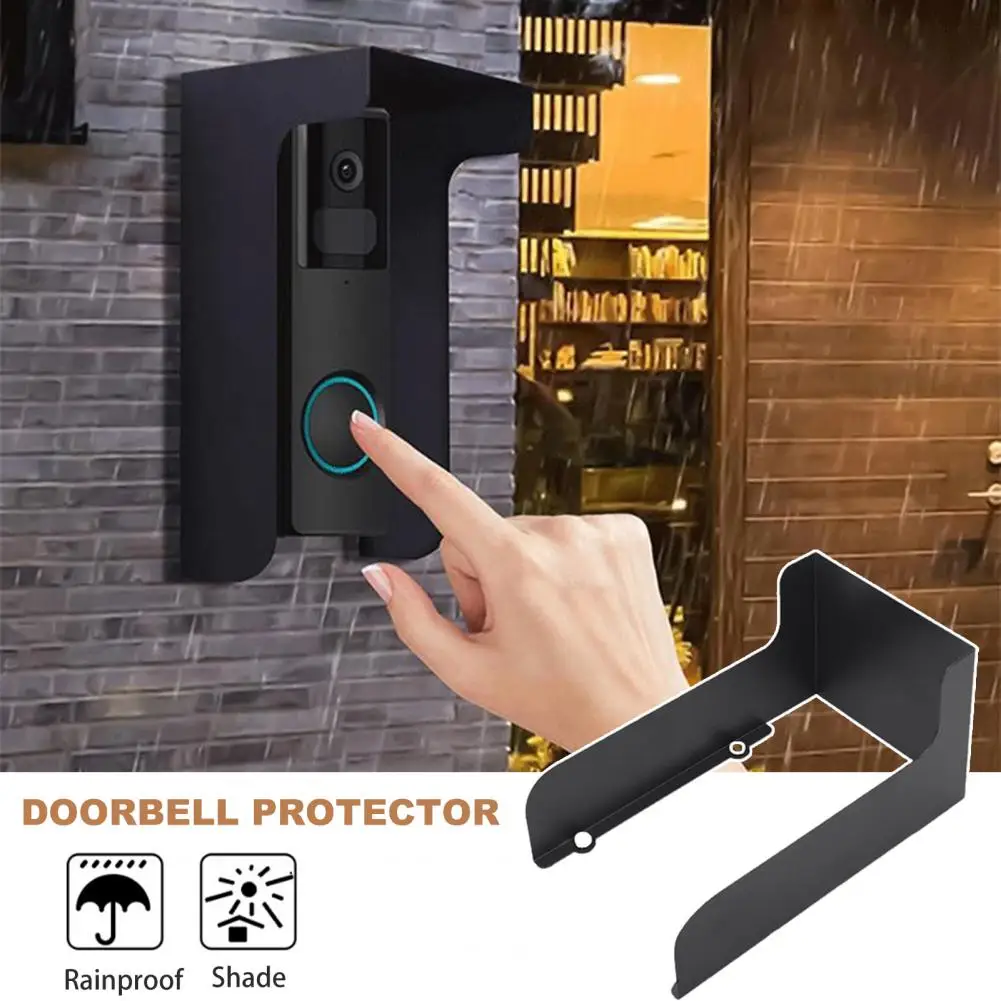 Cold rolled Steel Doorbell Protector Metal Weatherproof Ring Doorbell Cover Plate for Sun Waterproofing Easy for Ring